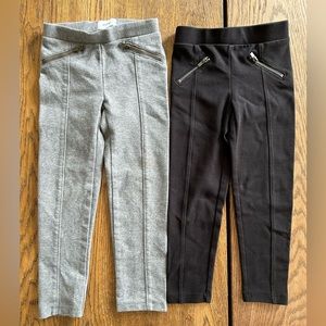 Set of 2 Old Navy Girl’s Pants Size 5 featuring zipper details